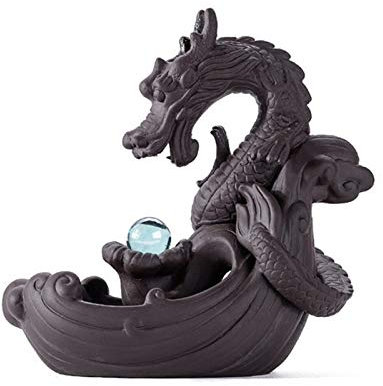 RäUcher Brunnen RüCkfluss, Keramik Rückstau Drachen Räuchergefäss Kreativer Hauptdekor