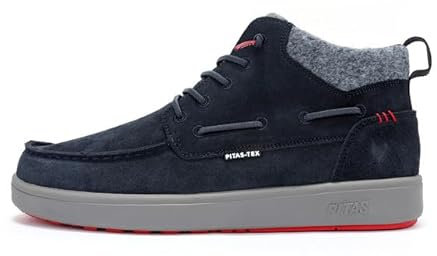 WALK IN PITAS | KENT | Botas de Hombre Casual | Botín Serraje | Bota Urbana de Caña Baja | Mocasines | Náuticos Invierno | Zapatillas Casual | Zapatos sin Cordones | Calzado Walkinpitas | Marino 44