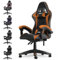 Racingreat Gaming Chair, Video Game Chair, Ergonomic Gaming Chair for Adults, Height Adjustable Reclining Computer Chair with Headrest and Lumbar Support (Without RGB, Orange)