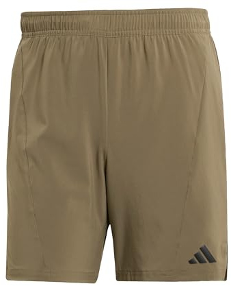 adidas Men's Designed for Training Workout Shorts Olive Strata M 18 cm