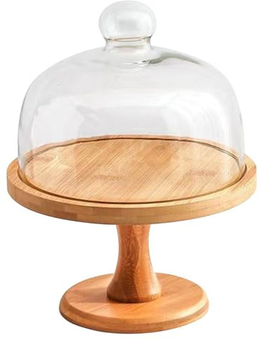 Multifunktionaler Kuchenständer mit abnehmbarer Kuppel, ideal für Party, Dessert, Käse, Obst, Präsentation und Aufbewahrung