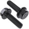 MOUMOUTEN 10pcs Bulloni A Testa Esagonale Della Flangia, 10,9 Viti In Lega Nera Finitura Nera, Bulloni A Testa Esagonale Della Flangia M12*40