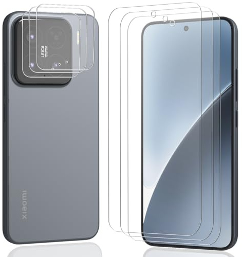 AnnhanT para Xiaomi 15 Cristal Templado, 3 Piezas Protector de Pantalla + 3 Piezas Protector de Lente Cámara. 9H Dureza Ultra Resistente Vidrio Templado