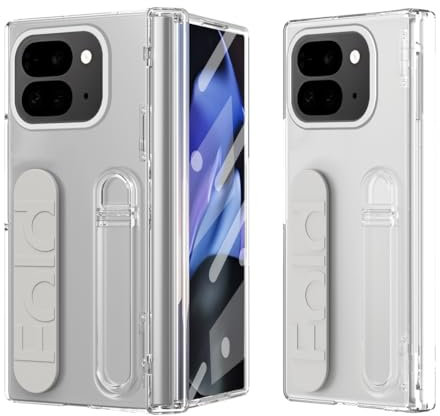 Handy-Flip-Hülle Compatible with Google Pixel 10 Pro Fold Case with Wrist Strap & Stand, Full-Body Shockproof Protective Cover with Built-in Screen Protector & Hinge Protection Case for Pixel 10 Pro F
