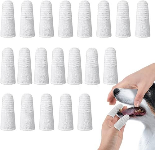 20 Stück Hundezahnbürste, Fingerzahnbürste Hund,Hundezahnbürste Fingerling Wiederverwendbar, Pet Finger Zahnbürste, Fingerlinge Hunde Zahnpflege,für Hunde Katzen Zahnpflege, Zahnreinigung