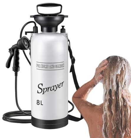 Glugahrif Pompe pour Douche de Camping | Pompe À Eau Portable pour Douche de Camping | Accessoire de pour Hygiène en Randonnée Nettoyage de Camping-Car et Extérieur
