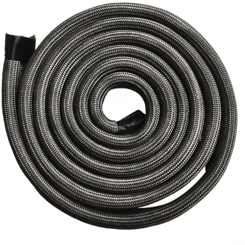 Guarnizione Piatta in Fibra di Vetro da 2 m, 10 mm, Resistente al Calore, per stufe domestiche, forni e camini, Grigio