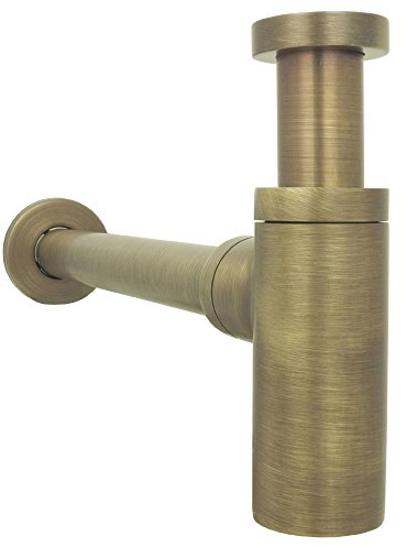 Flaschensiphon Waschbecken felxibel Geruchsverschluss Siphon aus Messing im Landhaus Design