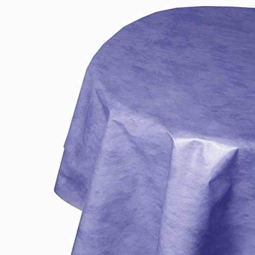 Wachstuch Leicht Marmoriert RUND OVAL Größe & Farbe wählbar Oval 130 x 180 cm Hellblau abwaschbare Tischdecke