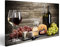 islandburner Bild auf Leinwand Wein & Käse Stillleben - Leinwand Bilder in verschiedenen Formaten für Wohnzimmer, Schlafzimmer oder Küche - Leinwandbilder, Wandbilder, Wand-Bilder Poster