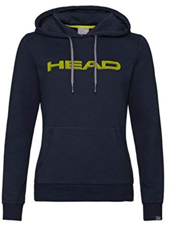 Head Hoodie W, Club Rosie Felpa Donna, Blu Scuro/Giallo, S