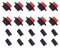 KOLACEN 10 Pcs Auto ATC Blade Standard Fuse Holder Seat for Car Boat Truck SUV with Cover Black + 10 Pcs 10 Amp Standard Fuse