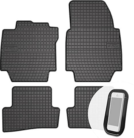 moto-MOLTICO Gummimatten Auto, 4-teiliges Set, Allwetter Gummi Fußmatten, Antirutsch & Wasserfest Autoteppiche - passend für Renault Captur I 2013-2019