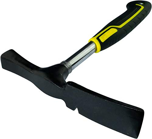 AERZETIX - Martello da muratore Berlino - 285mm - Testa in acciaio con estrattore di chiodi - Manico tubolare in metallo - Strumenti per muratura/mattoni/scalpello/cemento/rottura/pietra - C46145