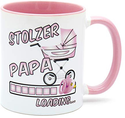 Stolzer Papa Loading Tee Tasse Kaffee Becher Geschenk für werdenden Väter Du wirst Vater Überraschung Baby zukünftiger Verkündung Schwangerschaft Schwanger Glückwunsch bald Mädchen werdender freund