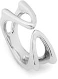 Uno de 50 Ring aus Metalllegierung aus Sterlingsilber mit offener Halbellipsenform