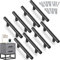 8 PCS T- Bar Bâton Cuisine Porte Poignées Tire Avec Vis(150MM), Acier Inoxydable Poignee de Meuble Espacement des Trous de 96 mm, pour Porte d'armoire , le noir