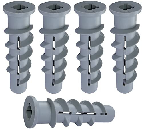 AERZETIX - C53780-5X Chevilles avec collerette pour béton cellulaire - pour Boulon M4 / vis Ø4mm - 50mm - en Plastique