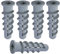AERZETIX - C53780-5X Chevilles avec collerette pour béton cellulaire - pour Boulon M4 / vis Ø4mm - 50mm - en Plastique