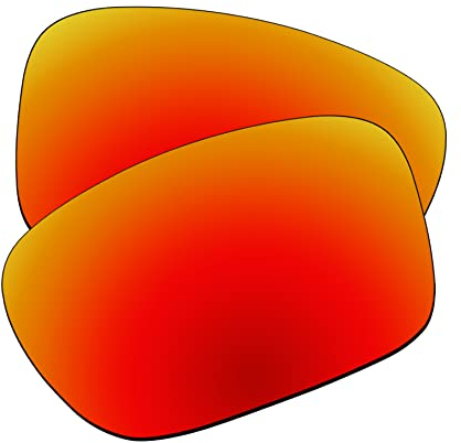 EZReplace Verres de rechange pour lunettes de soleil Oakley Double Edge OO9380 (verres polarisés), Rouge feu., taille unique