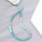Kristallstein Acryl Buchstaben Perlen Kette Handykette,HAPPY Telefonkette Handgelenkschlaufe Kette Handyschmuck Phone Chain Telefon Anhänger Handyanhänger Schlüsselanhänger Taschenanhänger,Blau