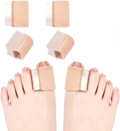 MSLing 4 Stück Hallux Valgus Korrektur Zehenspreizer mit Gel Kissen für Hammerzehen und Bunion Big Toe Alignment, Silikon Zehentrenner Zehen Schlauchbandagen Schmerzlinderung