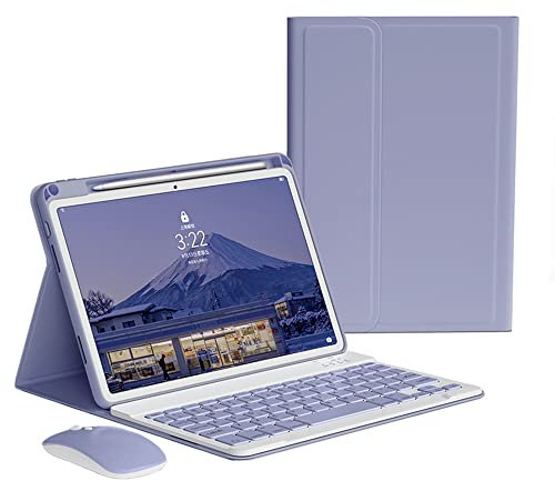kaitesi Keyboard Case Mouse for iPad Air 11 inch M2/ Air 5th 4th Generation 10.9, iPad Pro 11 inch 4th/3rd/2nd/1st Gen Keyboard Case Magnetic Detachable Color Keyboard (Purple)