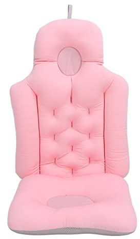 Badekissen für die Badewanne,Badekissen, atmungsaktive faltbare Ganzkörpermatte und Kopfstütze für Damen und Herren, Badewannenkissen, Badzubehör, für Home Salon Spa Badezimmer(Rosa), Badewannenk