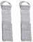 2pcs Crystal Rhinestone Diamond Curtain Tie Backs,Modern Simple Style Drape Tie Backs Convenient Decorative Curtain Holdback for Thin or Thick Home & Office Window Drapery Decor,58cm