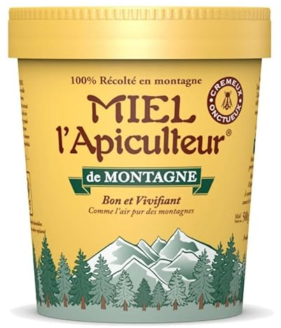 MIEL L'APICULTEUR - Miel de Montagne Crémeux - 500g de douceur naturelle pour votre petit déjeuner - Pot refermable pour une conservation optimale - Confitures, - Lot De 3 - Vendu Par Lot