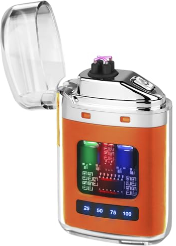 SUPRUS Wasserdichter Lichtbogen-Feuerzeugeinsatz, abnehmbar, wasserdicht, 2-in-1, mit Survival-Notfallpfeife, Umhängeband