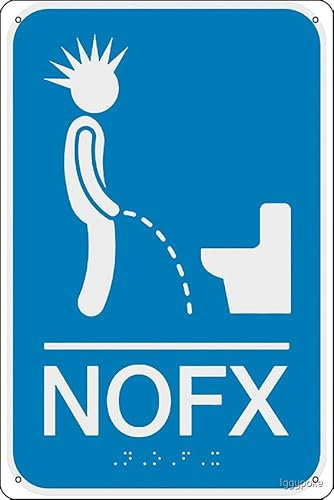 NOFX Poster Metall-Blechschild 30,5 x 20,3 cm, lustiges Männerhöhle, Zuhause, Büro, Bar, Dekoration