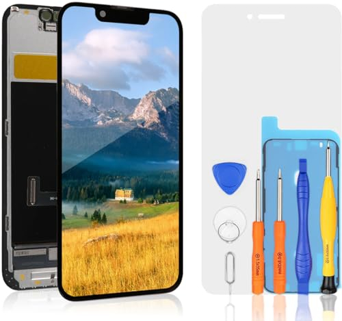 bokman für iPhone 13 Mini Display Ersatzbildschirm Schwarz LCD-Glas-Touchscreen, Passendes Profi-Werkzeugset enthalten