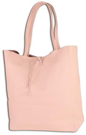 Toscanto Damen Shopper Schultertasche Leder Tasche rosa OTT112SA Leder Schultertasche