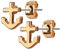 Taffstyle Ohrstecker Anker Maritime Edelstahl Ohrringe Rosegold