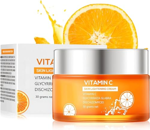 Vitamin C Gesichtscreme, Vitamin C Creme mit Hyaluronsäure & Vitamin E, Anti Aging Vit C Serum Tag & Nacht Gesichtscreme, Boost Skin Collagen, Brighten Hydrate and Plump Skin