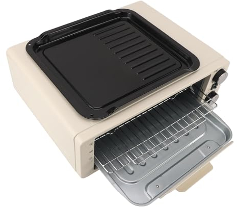 SIXRUN 5 en 1 Horno Tostador de Encimera Combo de Freidora de Aire Multifuncional 14L Horno de Pizza Portátil Combo de Horno de Parrilla Eléctrica para Cocina Freidora de Aire