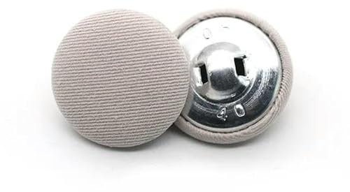 KIZAMI 10-teiliges Nähset für mit Stoff überzogene Knöpfe zum Selbermachen, mit Schaft aus Metall und Aluminium, 15–30 mm, zum Basteln, Nähen und Heimwerkern