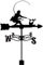 Wetterfahne, Angler, Silhouette, Wetterfahne, Edelstahl, Garten, Eisen, Wetterfahne, Tennisspieler, Windrichtungsanzeige für Bauernhof, Garten, Pavillon, Dekorationen (Angler)