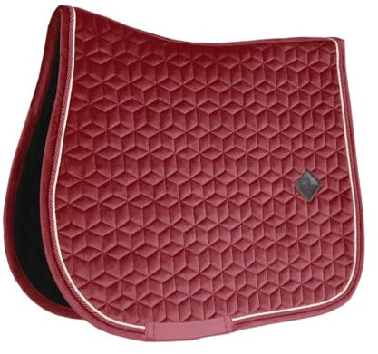 Tapis de selle PONY - Bordeaux - Velours - Saut d'obstacles