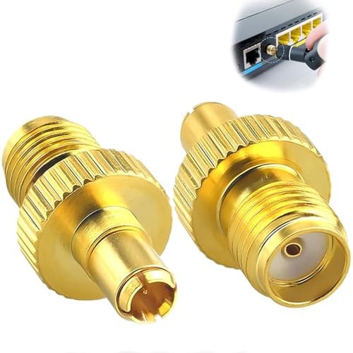 2 Pack SMA 4G Antenna Adapter, SMA 4G Antenna Cable Adapter RF Coaxial Connector, Gold-Plated SMA Female to TS9 Male Adapter WiFi Antenna Extension Cable for 2G 3G 4G LTE Antenna Mobile Broadband