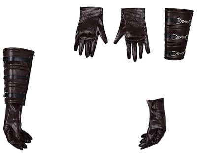 KoleGoe Anakin Skywalker Handschuhe Zubehör Handschuhe Handschuh Guard Set Halloween Cosplay Zubehör (Braun, L)