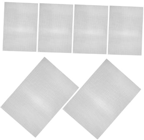 IWOWHERO 6stücke Edelstahl Drahtgeflecht Mesh Rostfreies Metallgitter Für -projekte Fensterbildschirme Lüftungsöffnungen Käfige Und Gartenanwendungen