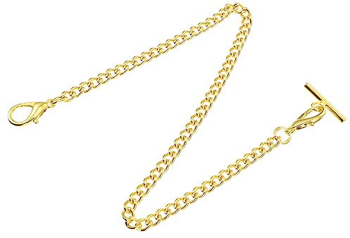 TINEASUR Metal Watch Link Chain for Pocket Watch t Bar Clasp Vest Decor t Clasp Chain Dress Accessory