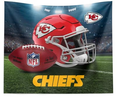NORTHWEST The Company NFL Kansas City Chiefs Bedruckter Wandbehang, 86,4 x 101,6 cm, Gametime, Teamfarben