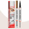 Lápiz de cejas 2 en 1 y gel sellador, Maquillaje para cejas con un aspecto natural y más voluminoso, Lápiz de cejas Microblading resistente al agua, Marrón oscuro (Dark brown)