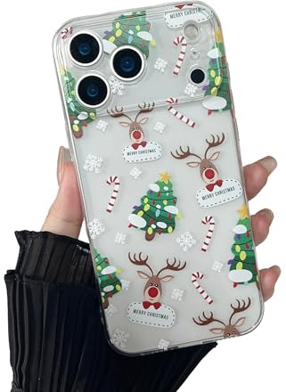 ZTOFERA Hülle für iPhone 17 Pro 6,3, Weihnachten Design Schlank Hülle, Weich Flexibel Anti-Kratzer Bumper Schutzhülle, Transparent