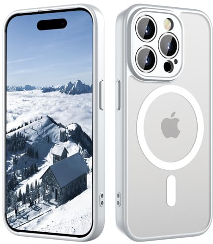ORDA Magnetic for iPhone 14 Pro Max Case, Fit for MagSafe, [Full Camera Protection], [Shockproof] Slim Translucent Matte,Military-Grade Protection,Fingerprint Resistant -6.7 Frosted Transparent