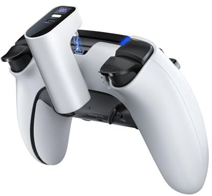 LVFAN Portable Power Bank for PS5 Controllers | 2000mAh Battery Pack with LED Digital Power Display, Play While Charging, Compatible with PS5 & PS5 Edge Controllers