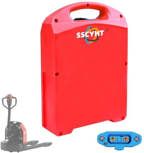 SSCYHT Batteria Litio 48V 15Ah/20Ah per transpallet Elettrico con Sistema BMS Intelligente Compatibile con carrelli elevatori CBD18J/20J-LI3. Batteria LiFePO4 48V con interfaccia Blu